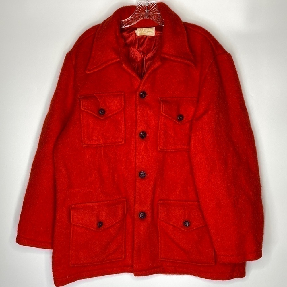 Vintage Hudson Bay Red Wool Cruiser Outdoor Jacket XL